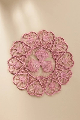 Klatso Handwoven Heart Placemat | Anthropologie (US)
