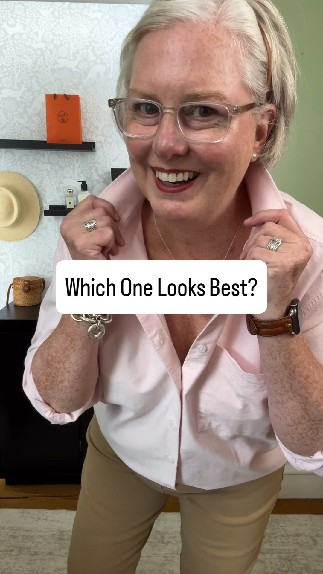 Front tuck, half tuck, or leave it untucked? 👚
It’s the same button-front shirt, but each styling option creates a completely different look.
A front tuck adds shape and defines the waist. A half tuck feels relaxed but still polished. And leaving it untucked creates an easy, effortless look.
Which way would you wear it: front tucked, half tucked, or untucked? Let me know in the comments!

#LTKOver40 #LTKMidsize #LTKSeasonal