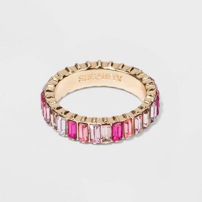 SUGARFIX by BaubleBar Baguette Pink Ombre Crystal Statement Ring | Target