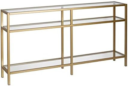 Sivil 55'' Wide Rectangular Console Table in Brass | Amazon (US)
