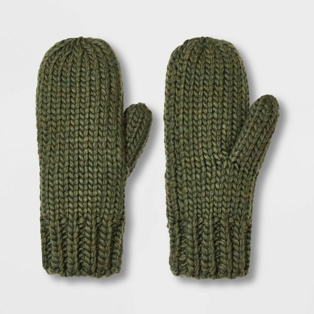 Women's Chunky Knit Mittens - Wild Fable™ | Target