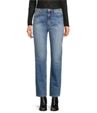 Pacifica Rigid Denim Cotton High Rise Straight Leg Jeans | Dillard's