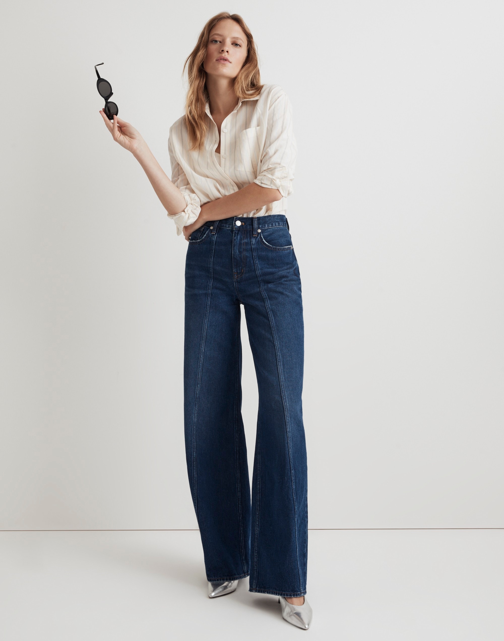 Superwide-Leg Jeans in Carrington Wash: Twisted-Seam Edition | Madewell