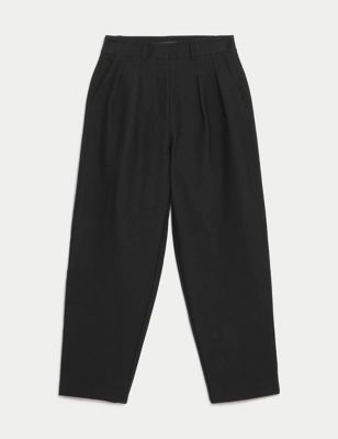 Jersey Tapered Ankle Grazer Trousers | M&S Collection | M&S | Marks & Spencer IE