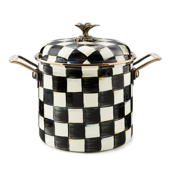 MacKenzie-Childs Courtly Check 7 Quart Stockpot | MacKenzie-Childs