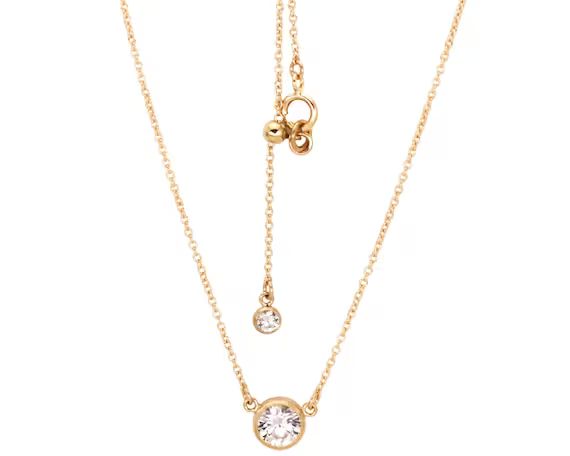 14K Gold Filled Diamond Cut Dainty Charm CZ Nasreen Necklace | Etsy | Etsy (US)