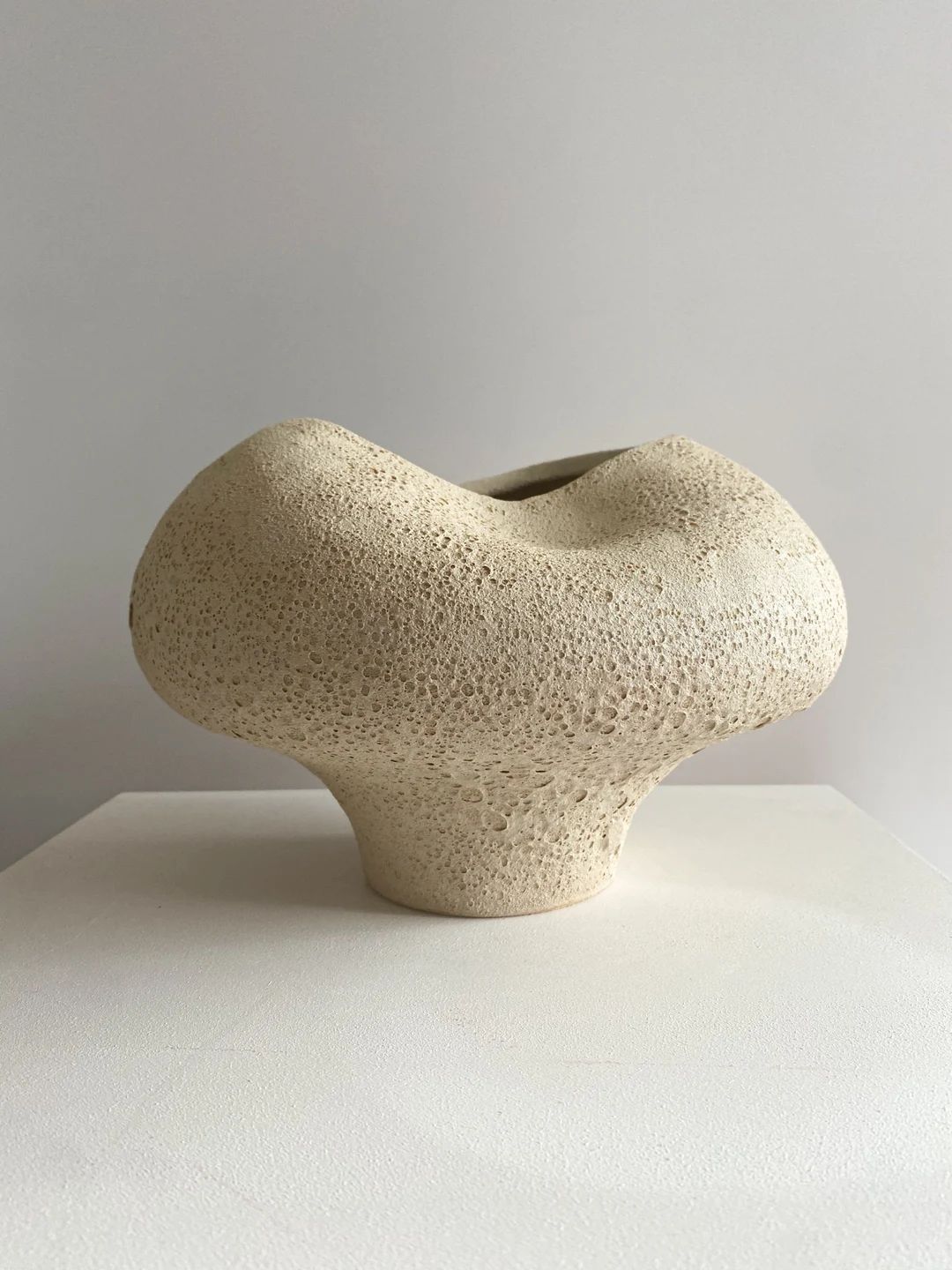 Handmade Ceramic Vase | Textured Vase | Design Vase | Decor Vase | White Ceramic Vase | Beije Cer... | Etsy (US)