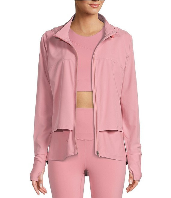 Antonio Melani Active Motivate Zip Front Overlay Track Jacket | Dillard's | Dillard's