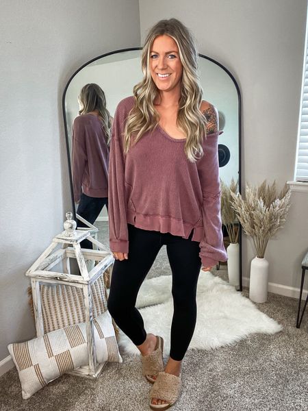 Top - fits oversized, but I stayed tts (large) several colors 
Leggings - 25% off! TTS (large long) available in lengths and more colors 
Slippers - tts (11/12) 3 colors, memory foam and squishy goodness 

#LTKstyletip #LTKsalealert #LTKcurves