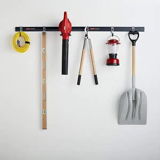 Rubbermaid FastTrack Garage Storage Utility Hooks, All in One Rail Hook Kit and Tool Organizer, 8... | Amazon (US)