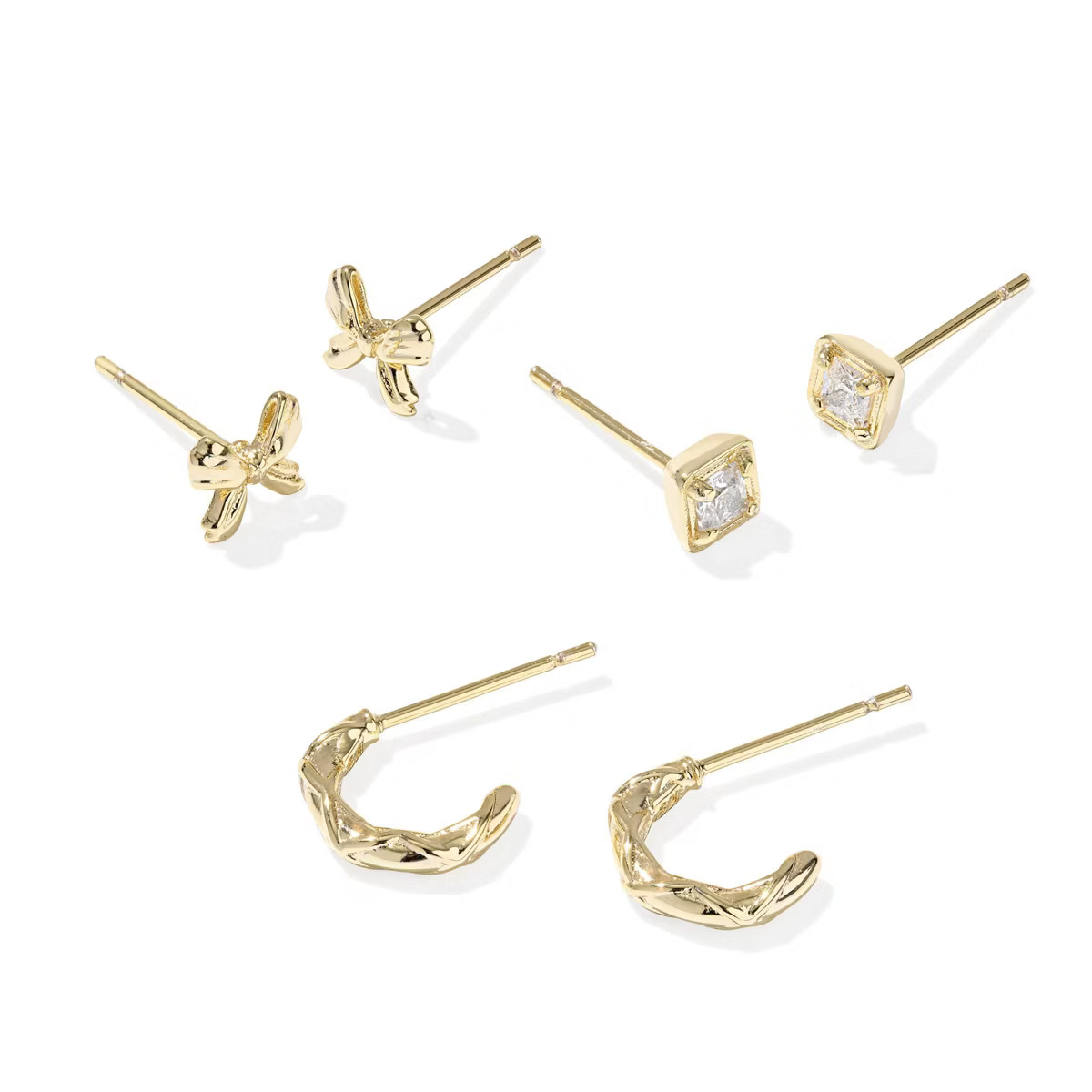 Kendra Scott Belle Cubic Zirconia Stud Earring Set 3pc | Target
