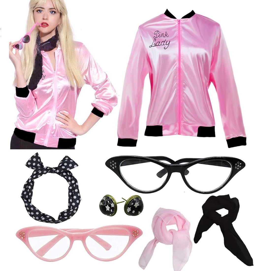 Womens Party Jacket Costume with 50s Women Accessories Set | Amazon (US)