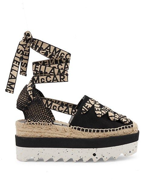 Gaia Logo Canvas Platform Espadrilles | Saks Fifth Avenue