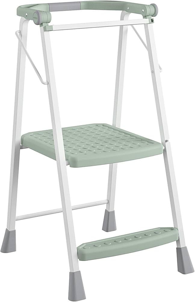 COSCO 2-Step Kitchen Stepper™ Adult Folding Step Stool, Kids Folding Helper (Steel/Resin), Gree... | Amazon (US)