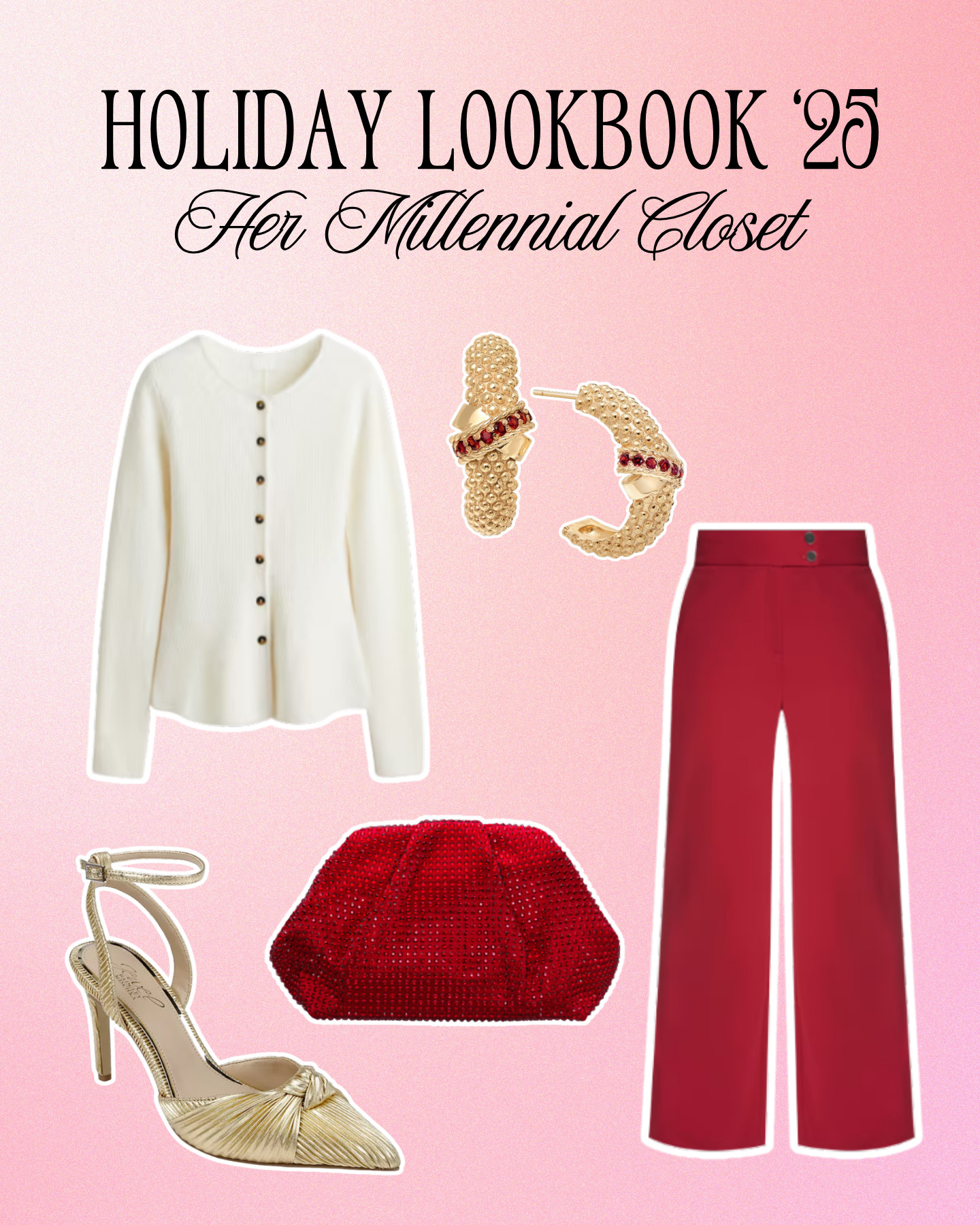 Its always clean and chic to pair white and red. Its tie right amount of Holiday colors.  

 

#LTKHoliday #LTKgrwm #LTKootd