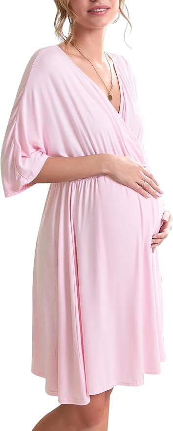 Ekouaer 3 in 1 Labor/Delivery/Hospital Gown Maternity Dress Nursing Nightgown Sleepwear for Breas... | Amazon (US)