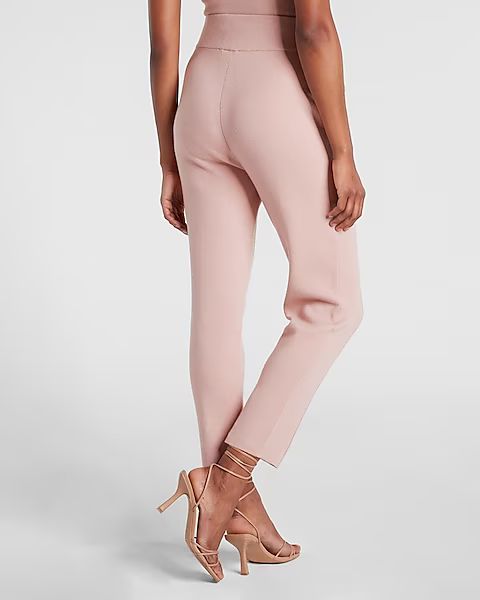 High Waisted Seamed Sweater Carrot Ankle Pant | Express