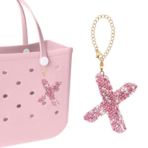 NZNDB Bag Charms for Bogg Bag Accessories, bogg bag accessories charm for Women Girls, personalized letters Decorative for Bitty Bogg Bag Handbags Beach Totes bags(X) | Amazon (US)