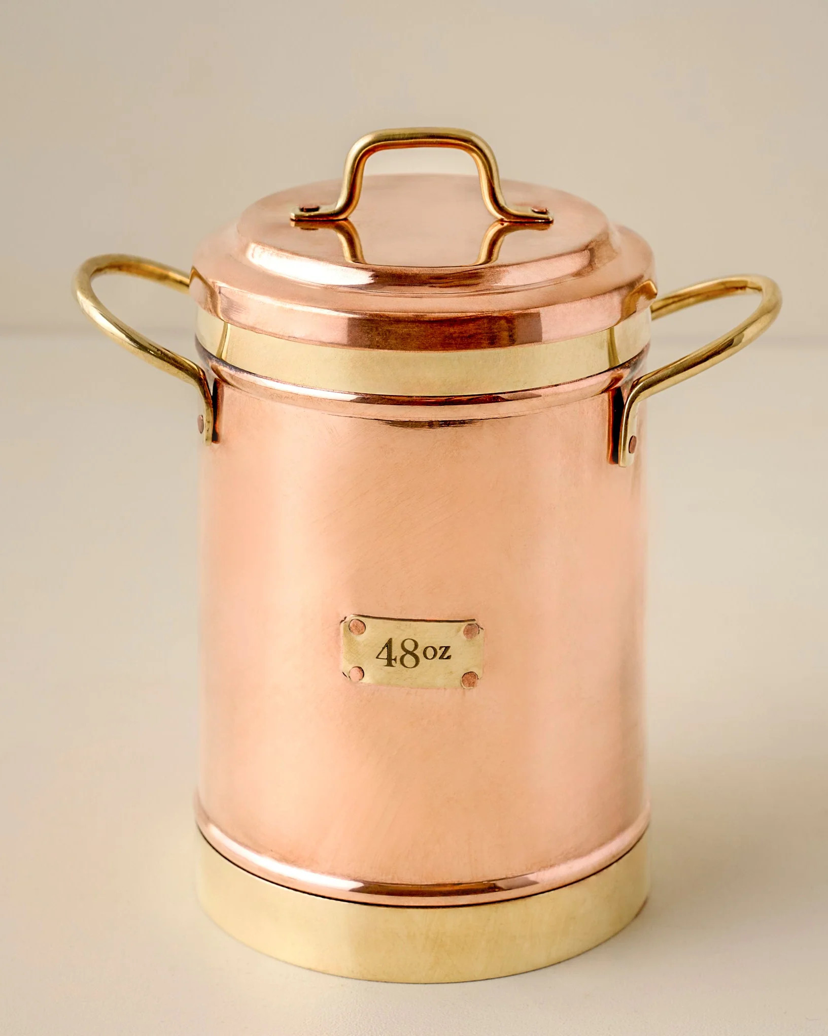 Vintage Inspired Copper + Brass Canister | Magnolia