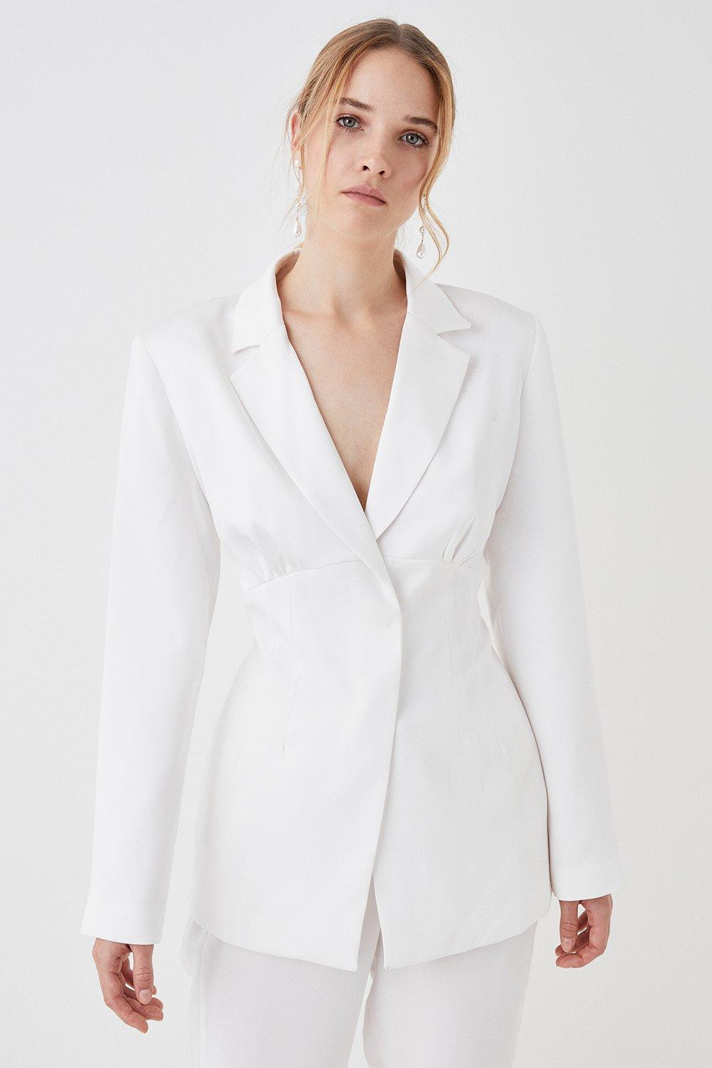 Jackets & Coats | Premium Pleat Detail Contrast Satin Blazer | Coast | Coast UK & IE