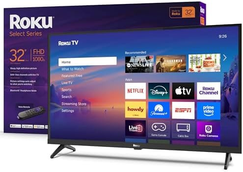 Roku Smart TV – 32-Inch Select Series, 1080p Full HD TV – Roku TV with Voice Remote – Flat ... | Amazon (US)