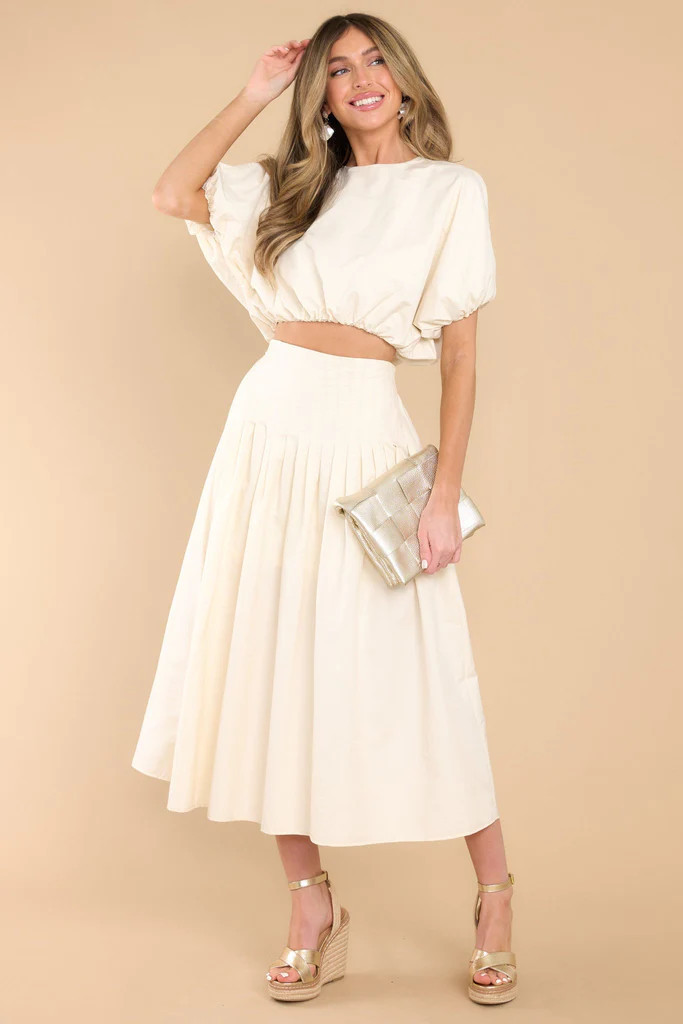 Freedom Calls Ivory Two Piece Set | Red Dress 