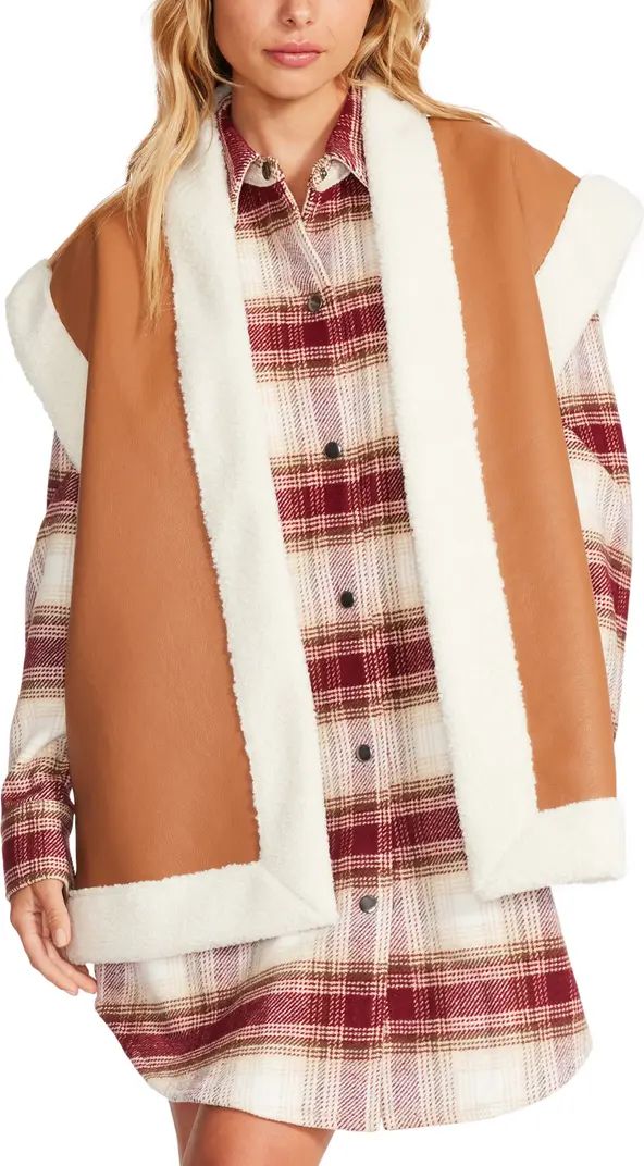 Steve Madden Faux Fur Trim Faux Leather Vest | Nordstromrack | Nordstrom Rack