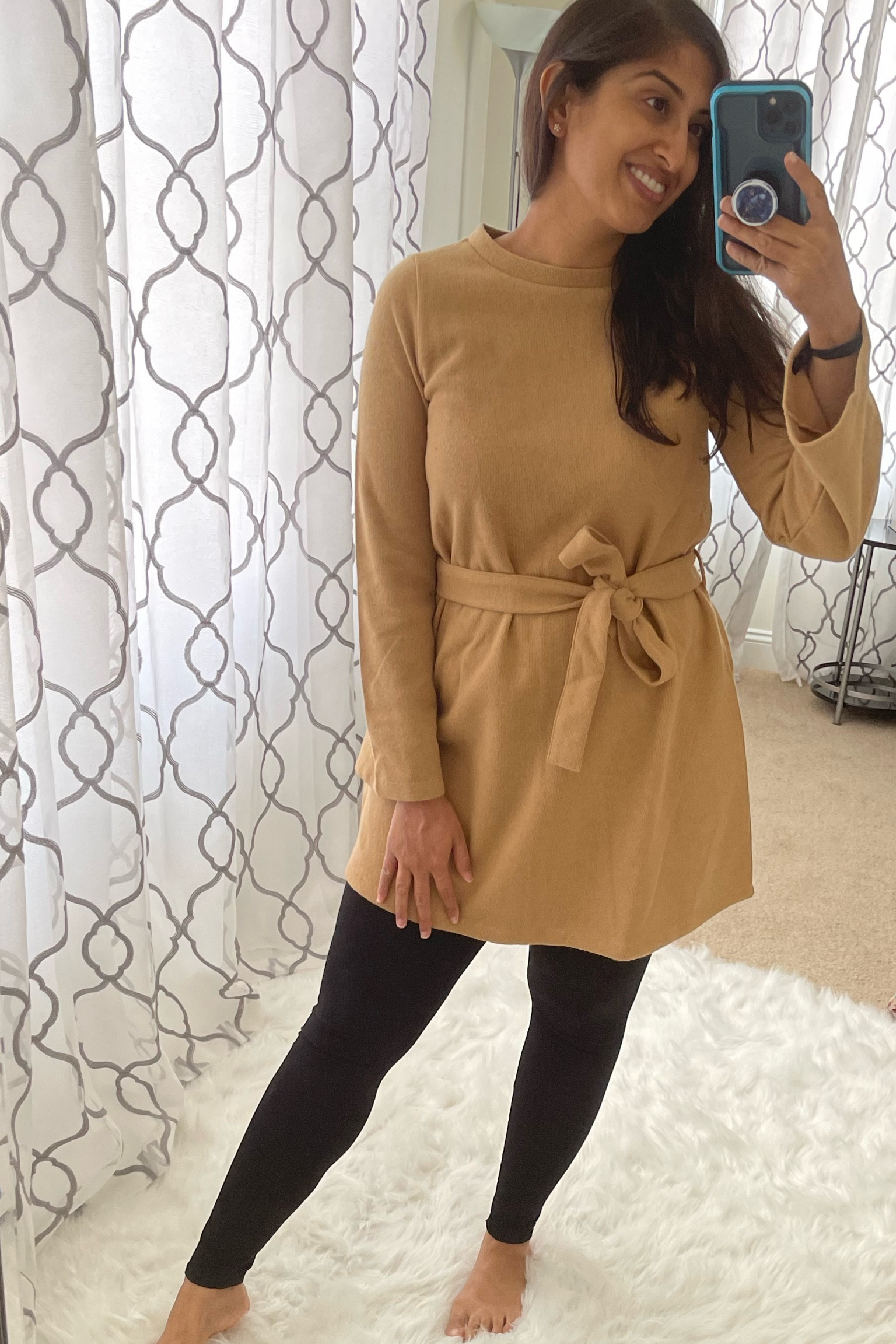 Wearing this size 4 sweater dress with flare sleeves from ASOS! It’s very comfy and will be a staple for when I return to work after my maternity leave. It’s very flattering and skims over my postpartum body perfectly.

#LTKbaby #LTKbump #LTKmidsize