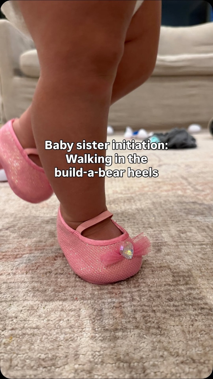 Baby sister initiation: walking in the build-a-bear heels 🤣 If this doesn’t sum up being the baby of the family… Liking her set in a different color!

#LTKKids #LTKBaby #LTKmomlife