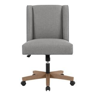 Home Decorators Collection Callaway Wingback Upholstered Office Chair in Charcoal Gray 121-2 - Th... | The Home Depot