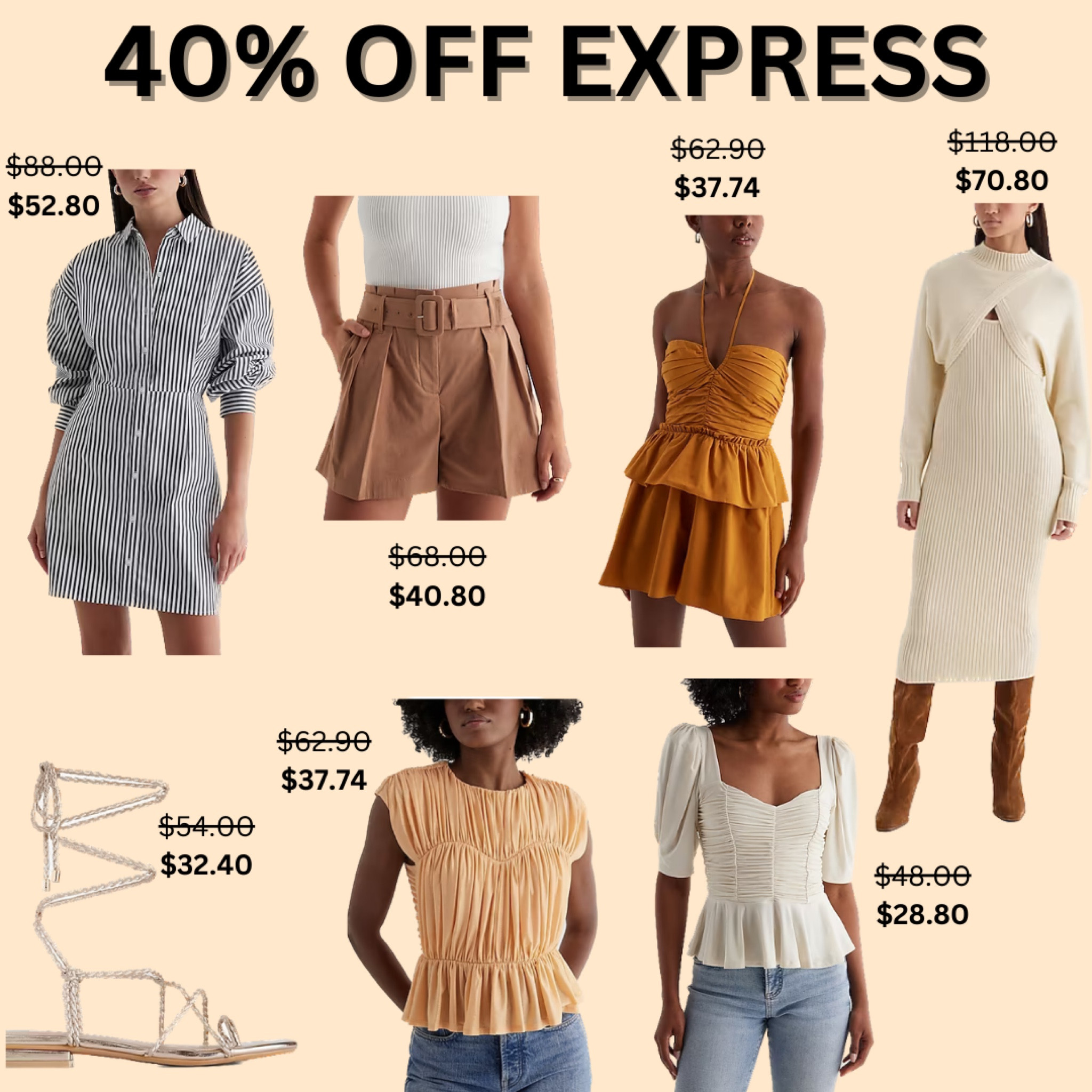 40% OFF EVERYTHING AT EXPRESS!
I grabbed a few items that caught my eye.  Express has incredible quality and some of my favorite bodysuits and jeans.  Shop the sale while it lasts for your workwear, bridal looks, wedding guest looks, and more. They really have it all!

#express #workwear #dress #tops #shorts 

#LTKunder100 #LTKworkwear #LTKunder50