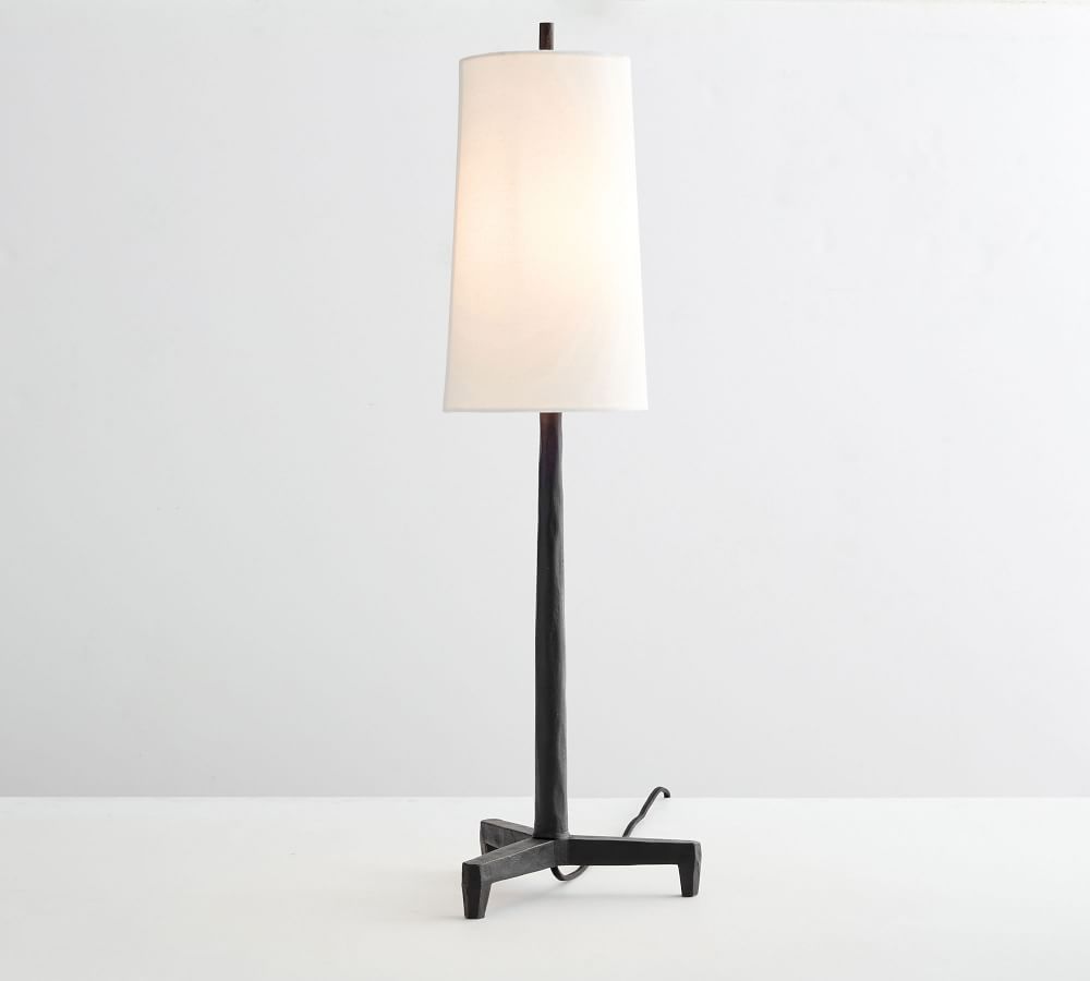 Fallon Forged-Iron Table Lamp, Large, Rustic Iron | Pottery Barn (US)