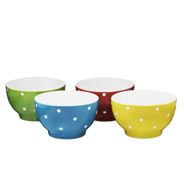Everyday Ceramic Bowls - Cereal, Soup, Ice Cream, Salad, Pasta, Fruit, 20 oz. Set of 4, By Bruntm... | Walmart (US)