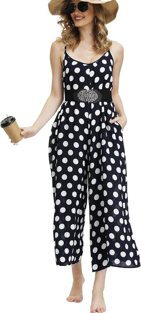 BUENOS NINOS Women's V Neck Floral Maxi Dress Boho Printed Adjustable Spaghetti Strap Ethnic Beac... | Amazon (US)
