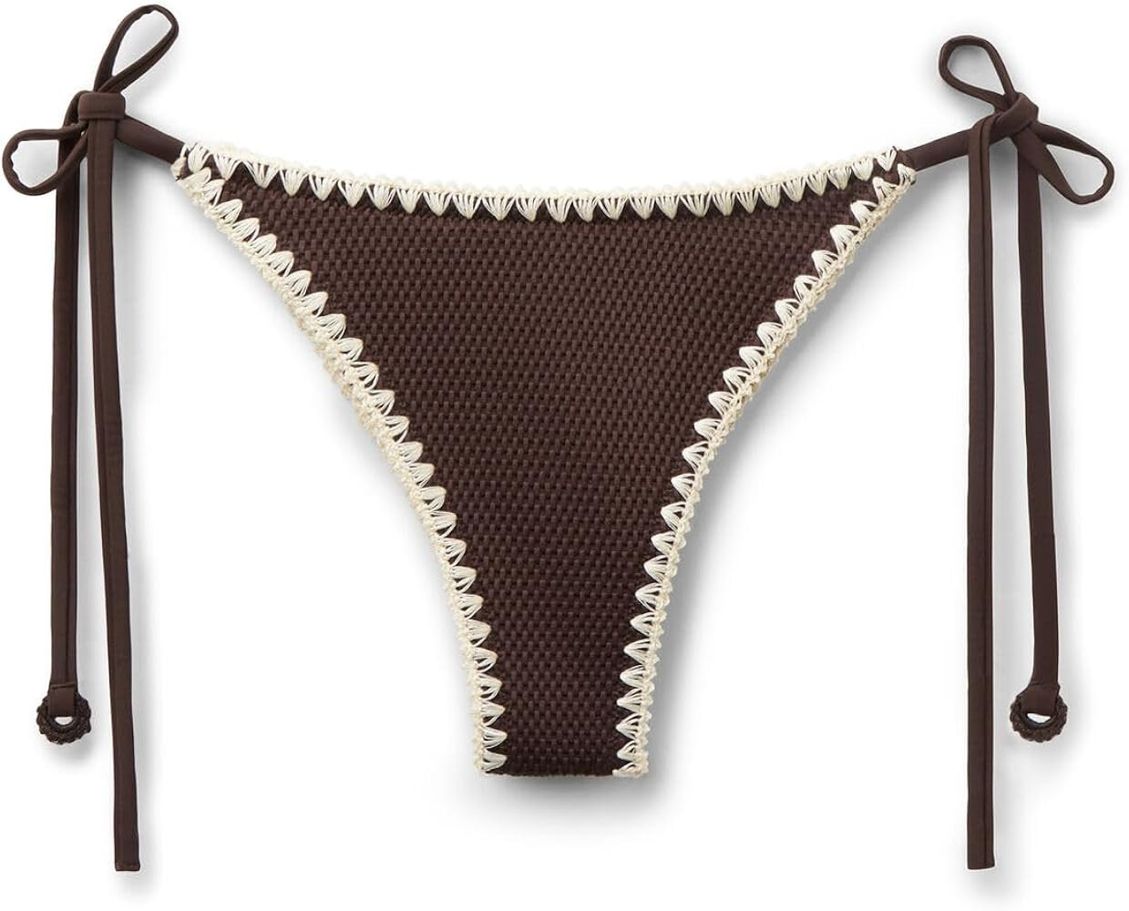 CALZEDONIA Woman's Brazilian String Swimsuit Bottom Bicolor Embroidery | Amazon (US)