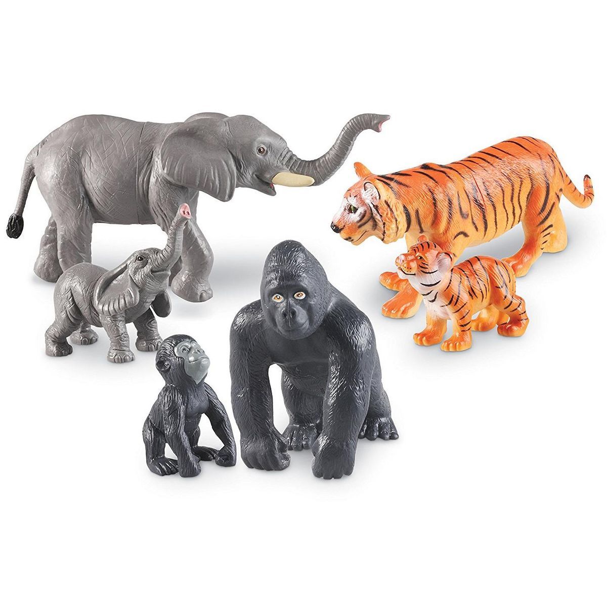 Learning Resources Jumbo Jungle Animals: Mommas and Babies, Momma and Baby Elephant, Momma and Ba... | Target