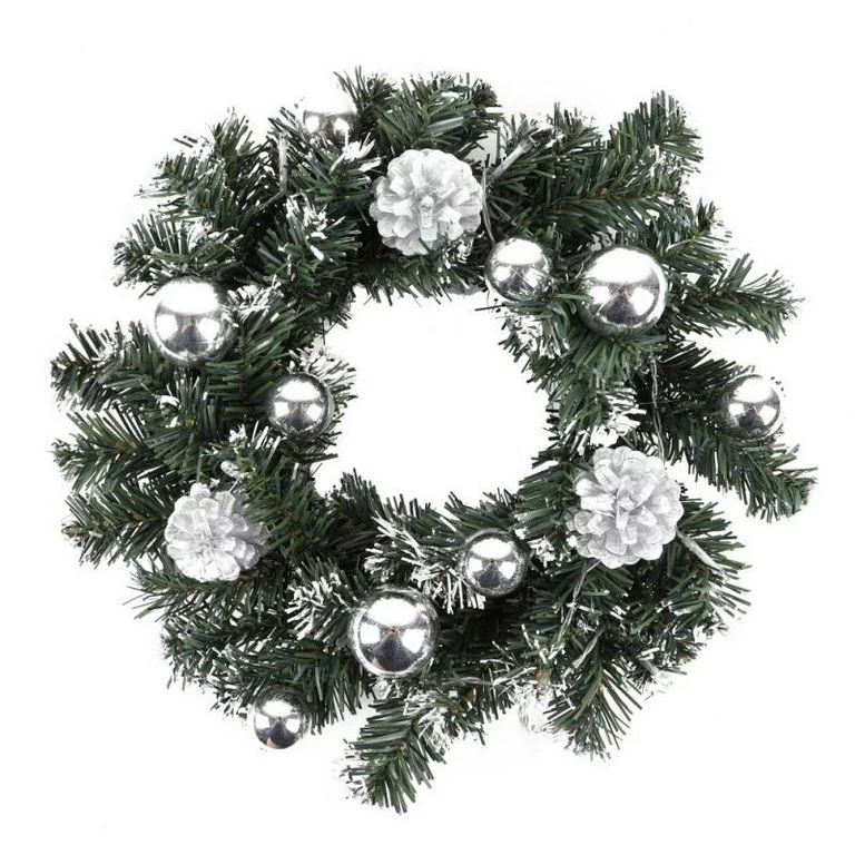 Rattan Garland Wreath With Battery Powered LED Light String Front Door Hanging Garland Christmas ... | Walmart (US)