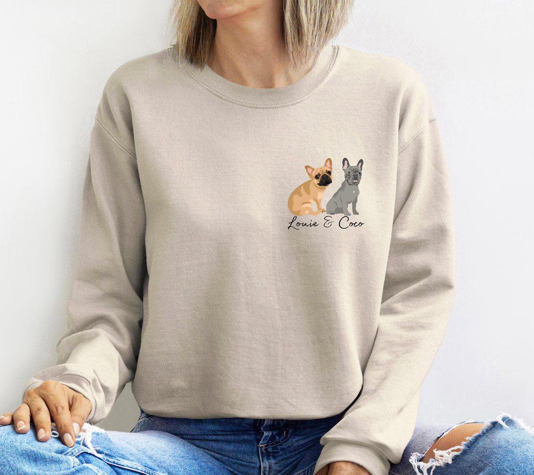 Custom Dog Mom Sweatshirt, Personalized Dog Sweatshirt, Dog Lovers Sweatshirt, Mothers Day Gift -... | Etsy (US)
