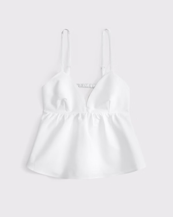 Poplin Peplum Top | Abercrombie & Fitch (US)