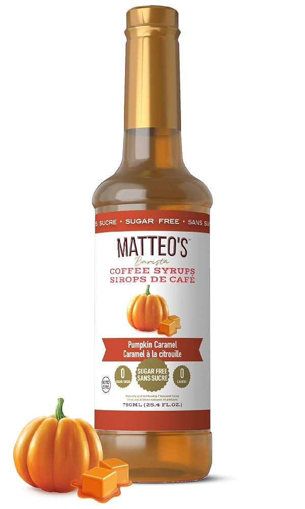 Matteo's Sugar Free Coffee Flavoring Syrup, Pumpkin Caramel, Delicious Coffee Syrup, 0 Calories, ... | Amazon (CA)