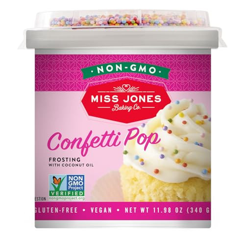 Miss Jones Baking Co. Confetti Pop Vegan Frosting, 11.98 Ounce | Amazon (US)