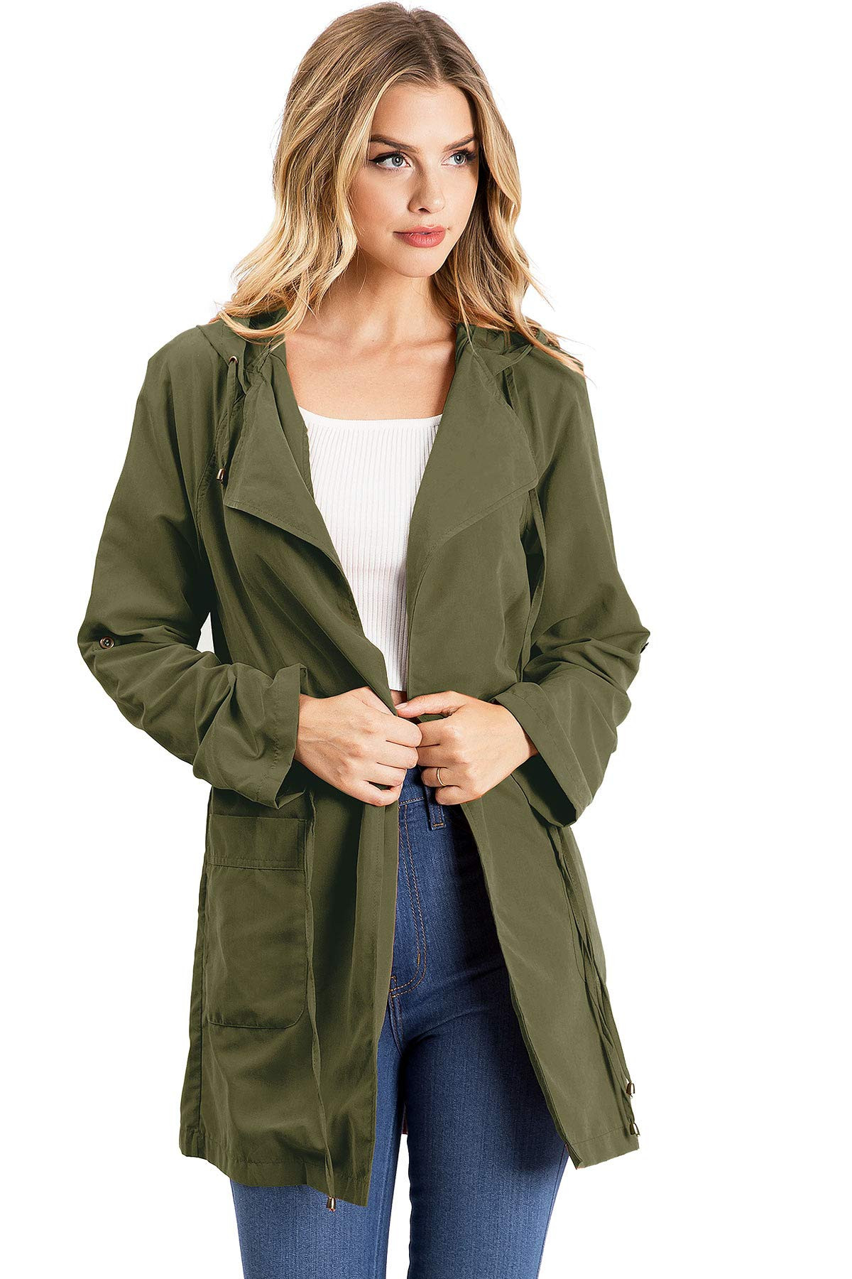 Love Tree Women's Juniors Hooded Lightweight Parka Jacket | Amazon (US)