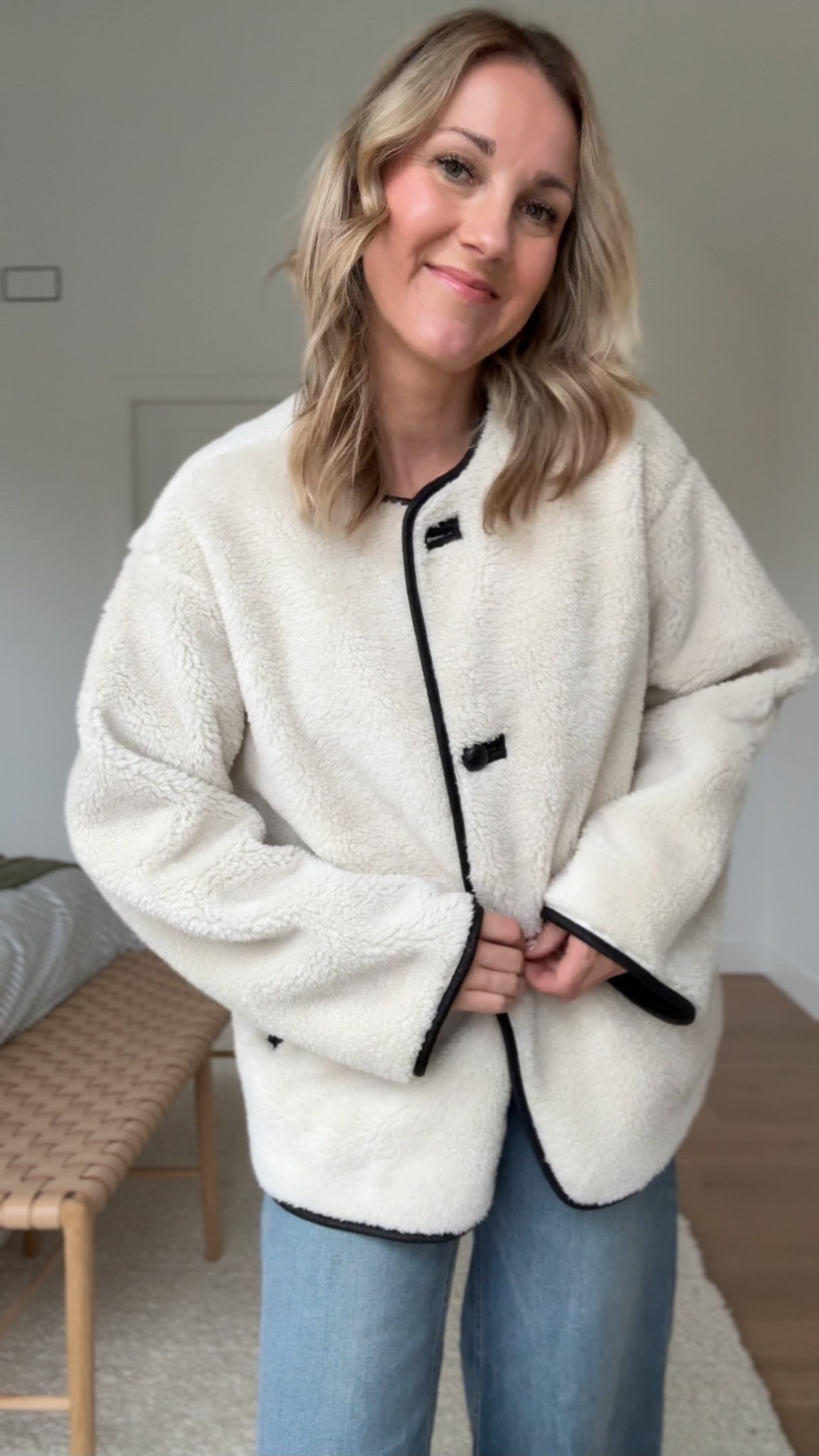 This Sherpa jacket looks like Abercrombie or Madewell but is $65🤯😲