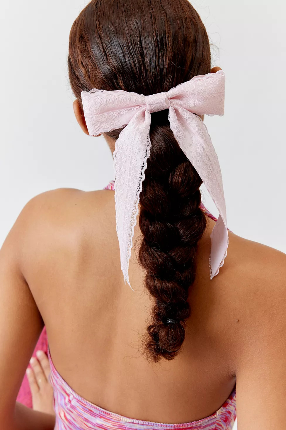 Dolly Satin Lace Hair Bow Barrette | Urban Outfitters (US and RoW)