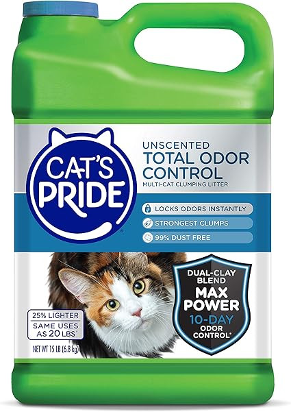 Cat’s Pride Max Power Clumping Clay Multi-Cat Litter 15 Pounds | Amazon (US)