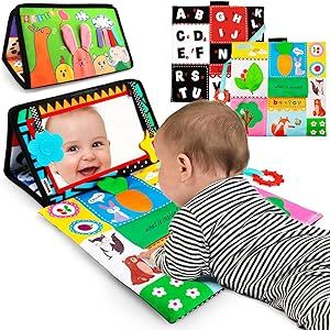 beetoy Tummy Time Mirror Toys, High Contrast Sensory Toys for Babies Activity Montessori Newborn ... | Amazon (UK)