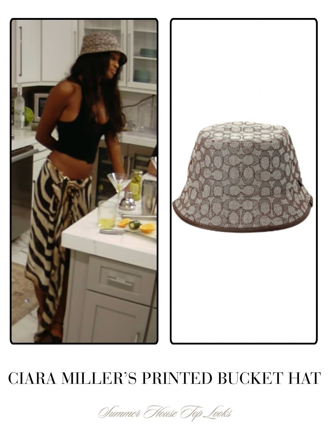Ciara Miller’s Printed Bucket Hat 
