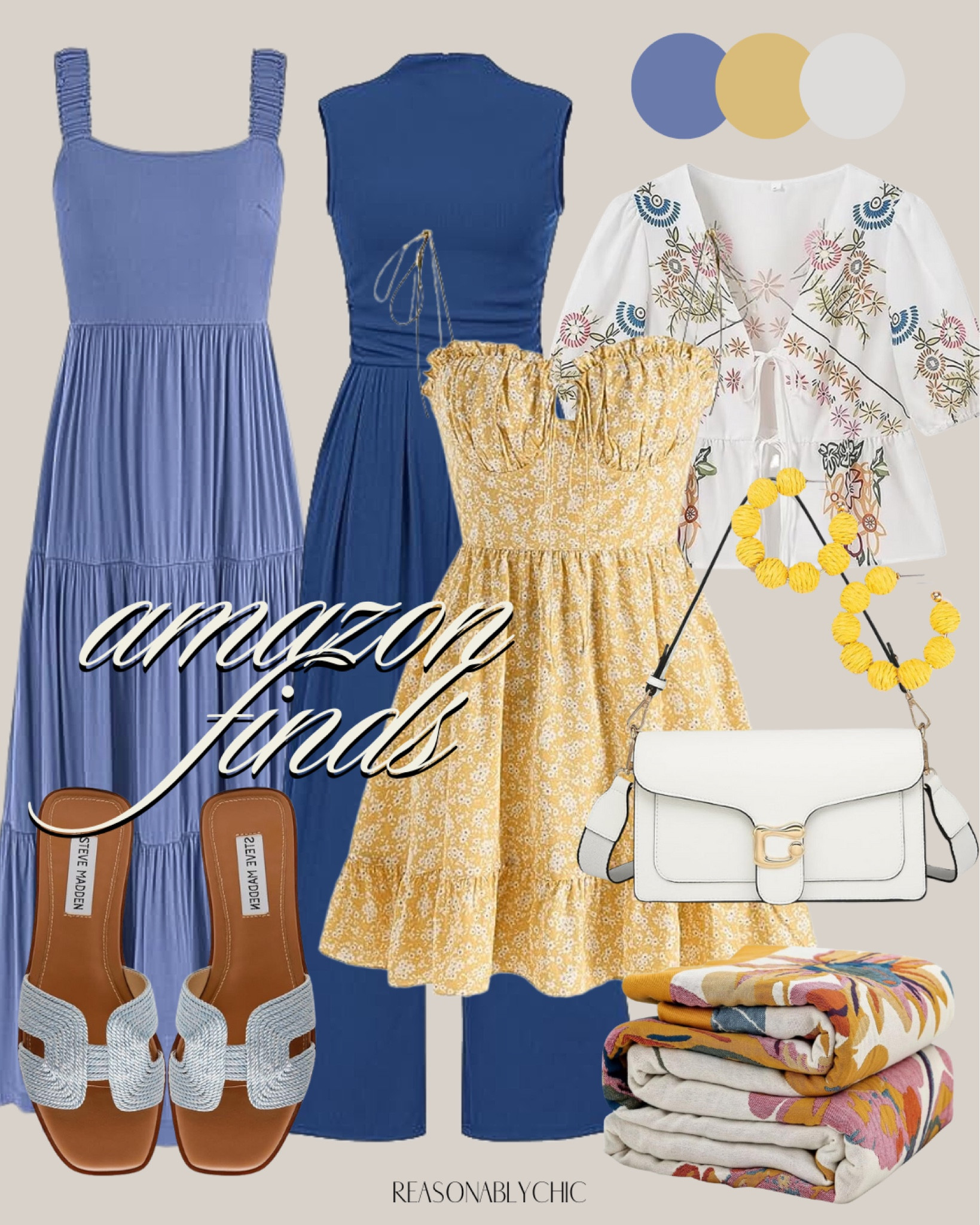 Blue and Yellow Amazon Outfits 💙⭐️

blue outfit, yellow outfit, Amazon fashion, summer style, vacation looks, color blocking, trendy outfits, casual chic, fashion inspiration, outfit ideas, style inspo, wardrobe essentials, fashion collage, bright fashion, spring fashion, beachwear style, summer fashion finds, pastel fashion, vibrant colors, trendy accessories, reasonably chic