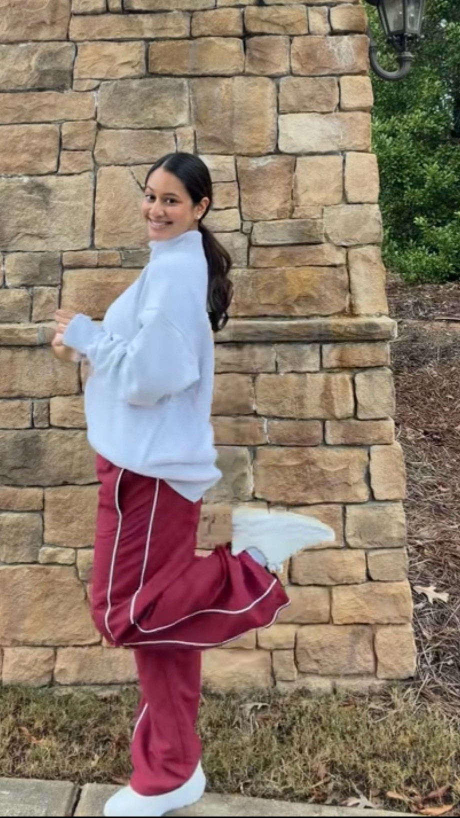 the mock neck and track pant combo 💕 

#LTKootd #LTKActive #LTKmomlife