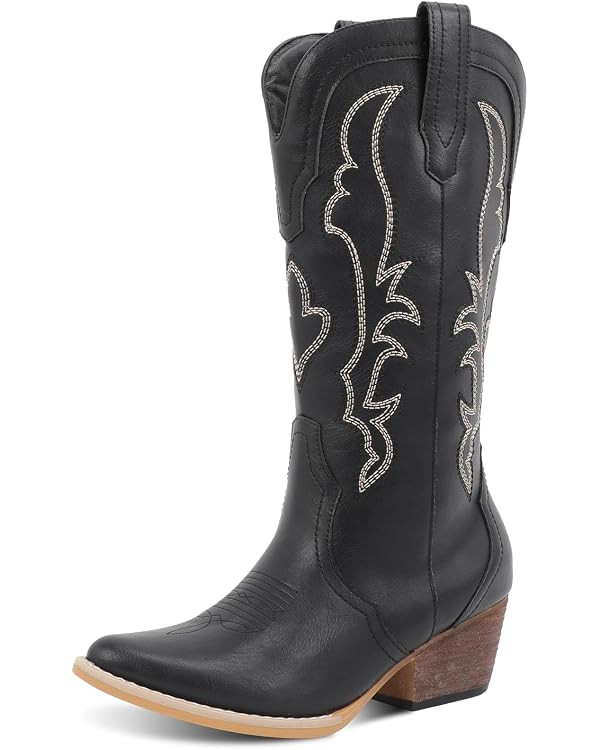 RLW Cowboy Boots for Women Classic Western Style Women's Cowgirl Boots with Comfortable Pointed T... | Amazon (US)